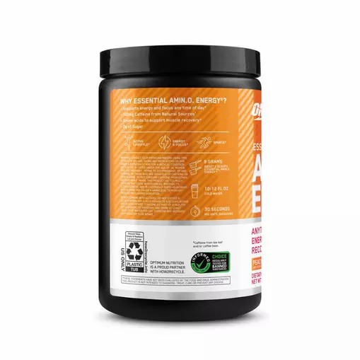 Optimum Nutrition ESSENTIAL AMIN.O. ENERGY® *new* Peach Mango Tango - Notify Me 0.6 lb - Notify me Brasil | YZ2647308