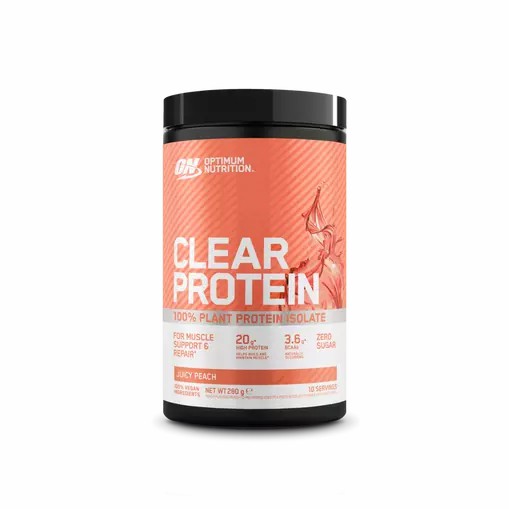 Optimum Nutrition ON Clear Protein 100% Plant Protein Isolate Juicy Peach 280 grams (10 Servings) Brasil | PW9153784